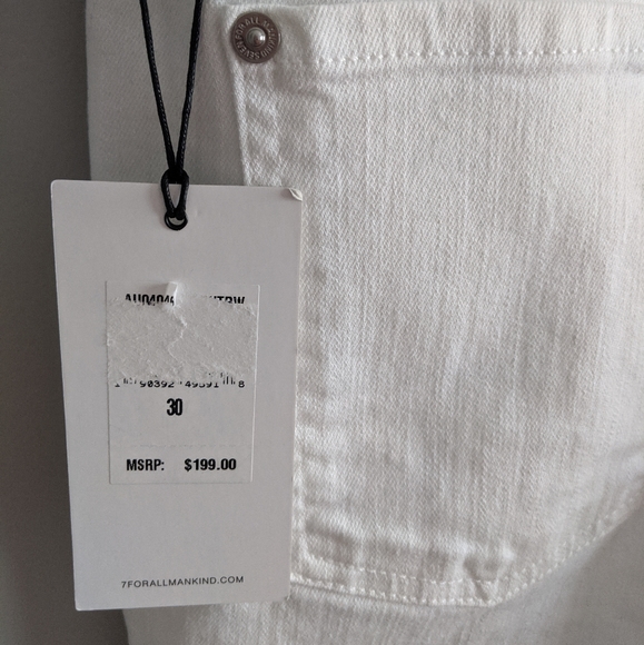 7 for all Mankind White Paper Bag Jeans Size 31 - Picture 9 of 12